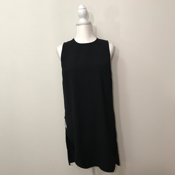 Topshop Tops - Topshop High Low Black Sleeveless Tunic Size 6